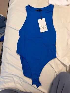 Zara Royal Blue Sleeveless Bodysuit
